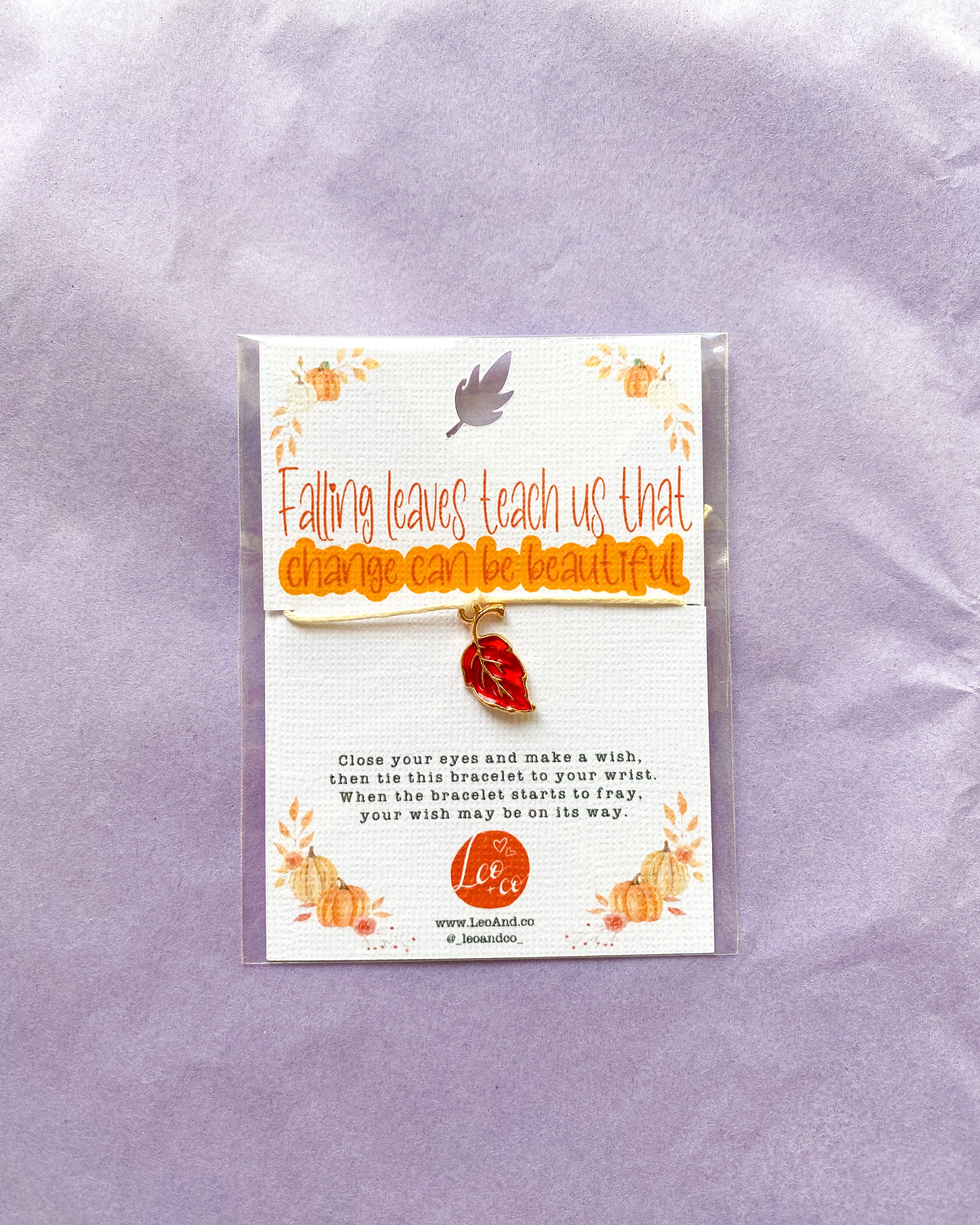 Falling Leaves Wish Bracelet