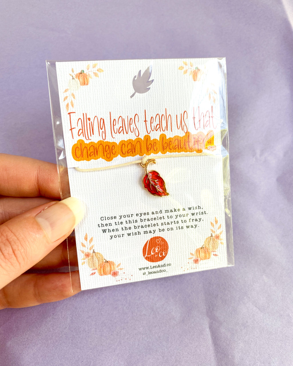 Falling Leaves Wish Bracelet