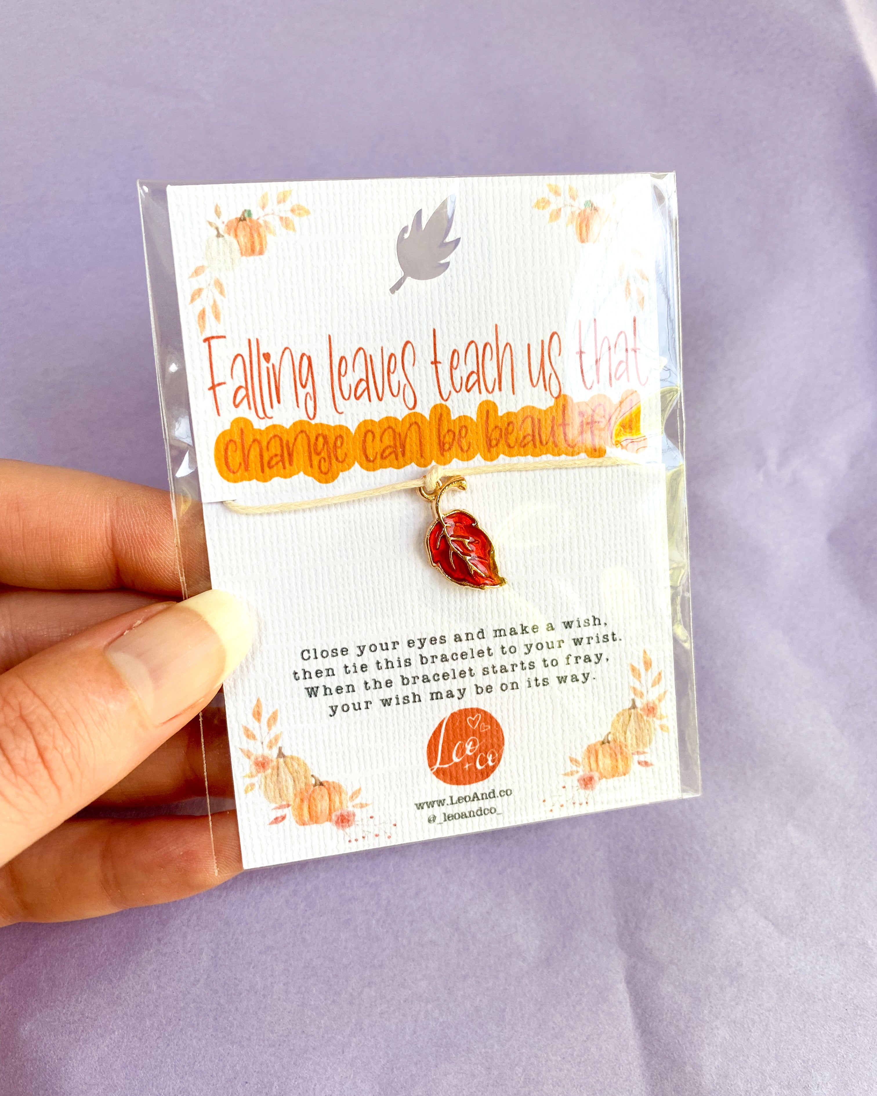 Falling Leaves Wish Bracelet