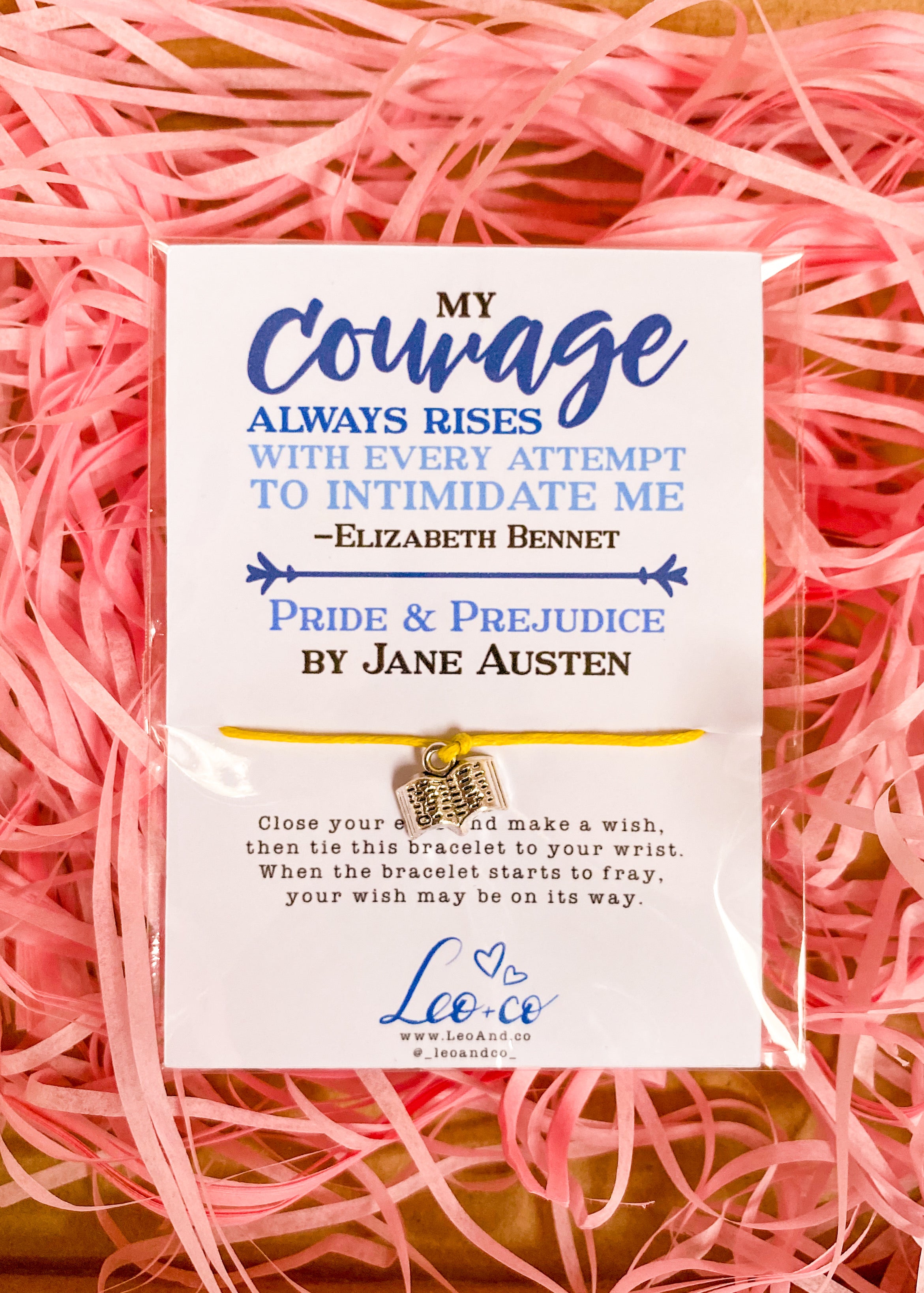 Book Lover Wish Bracelet | Pride & Prejudice