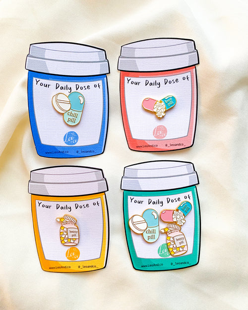 Chill Pill Enamel Pin Badge