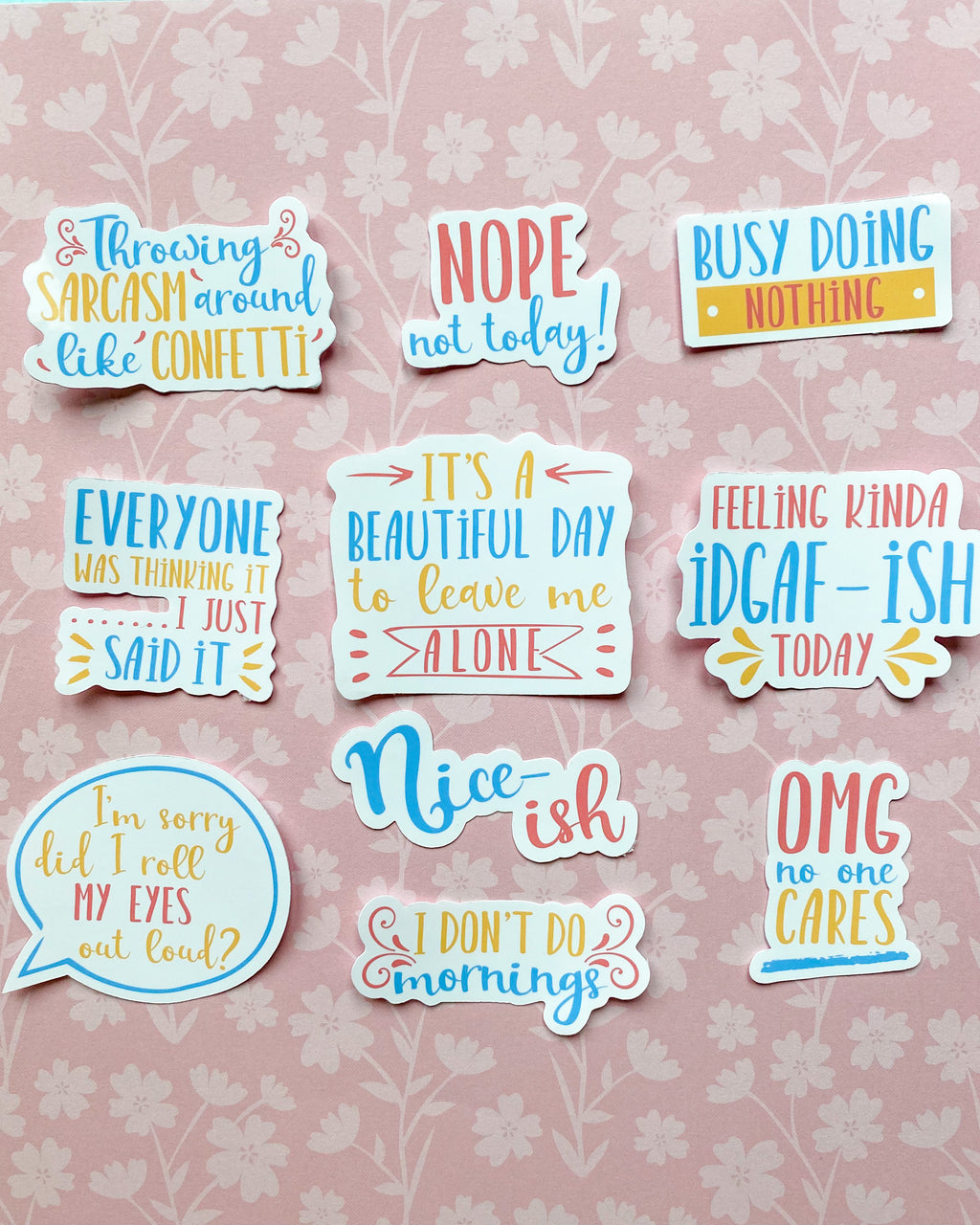 Sarcastic Sticker Pack Bundle - 10 Stickers