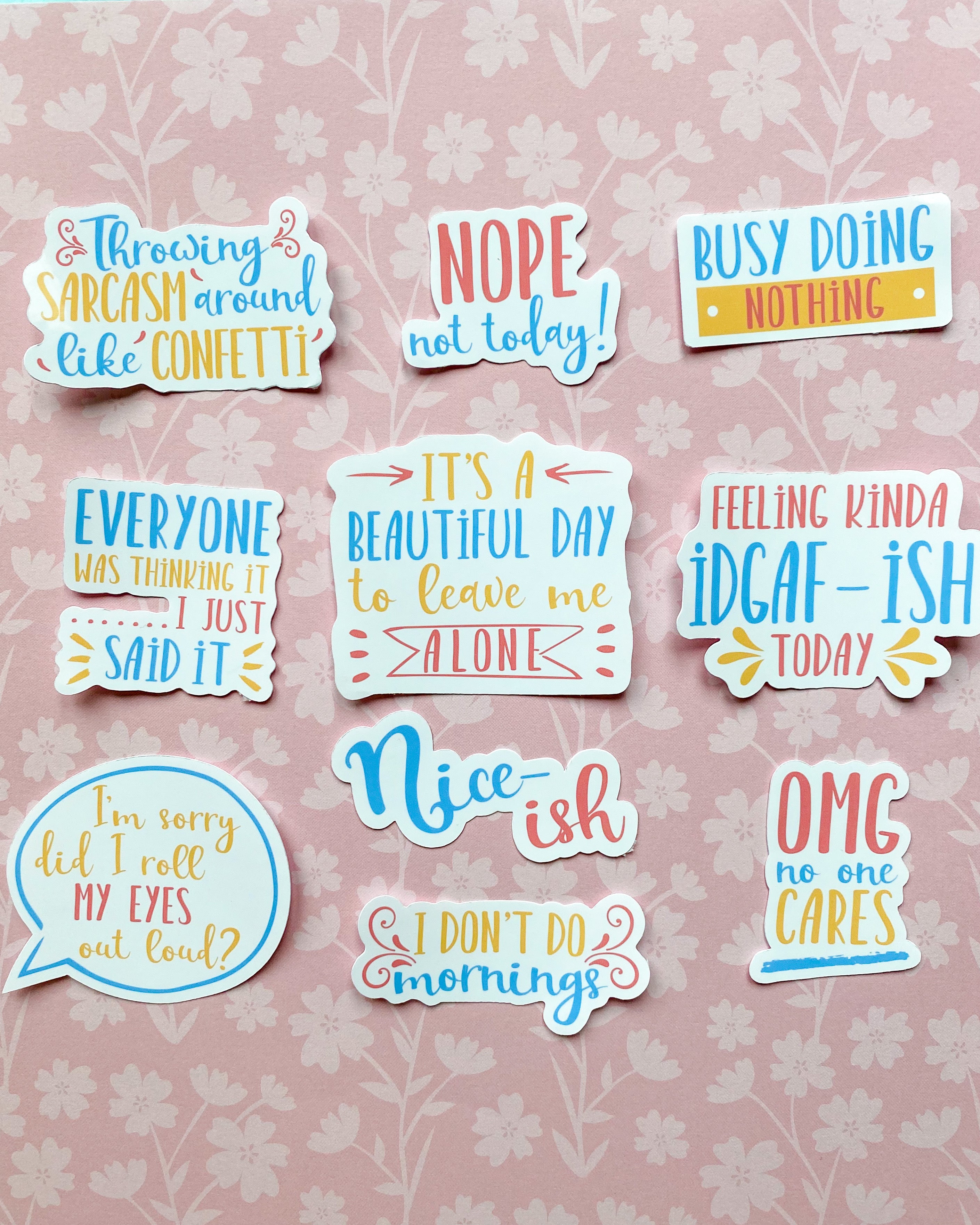 Sarcastic Sticker Pack Bundle - 10 Stickers