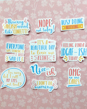 Load image into Gallery viewer, Sarcastic Sticker Pack Bundle - 10 Stickers
