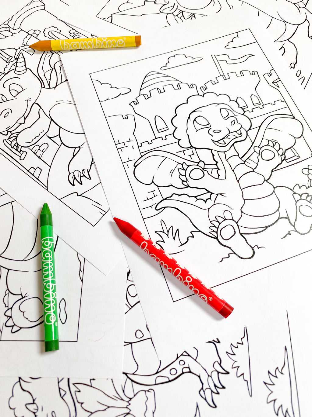 Dinosaur Colouring Pages - set of 5