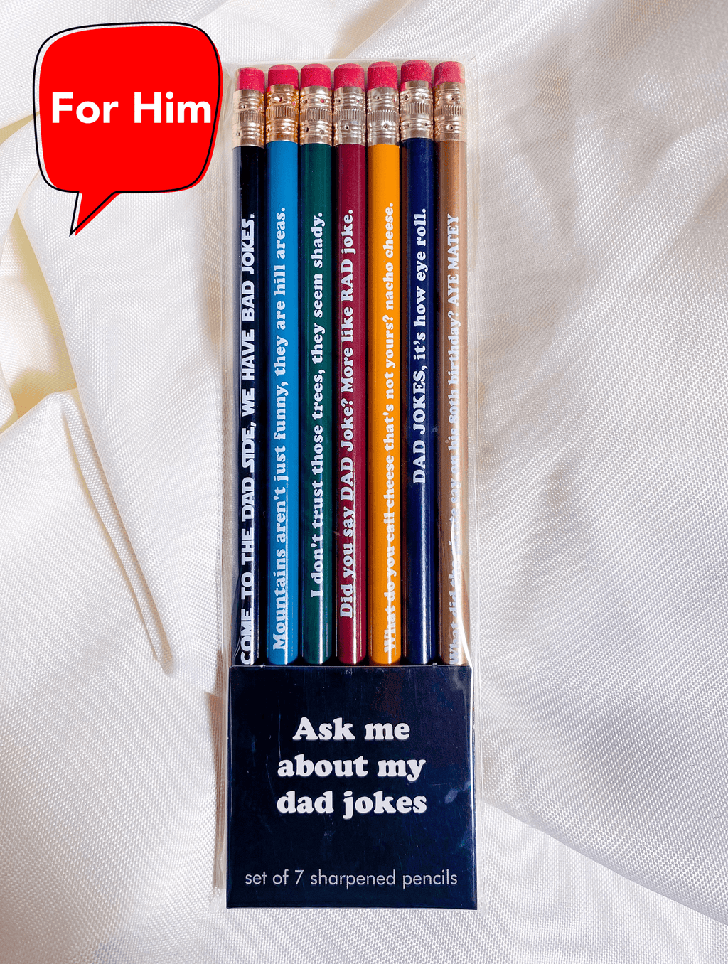 Dad Jokes Pencil Set - 7 pencils