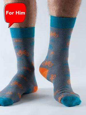 Dark Grey Bike Men’s Socks